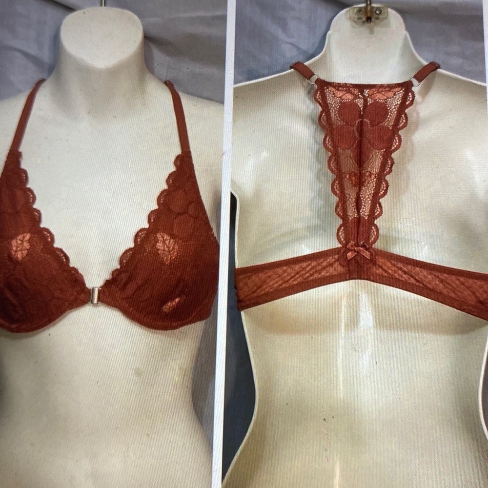 Happy Lace lines bra racer back 34A